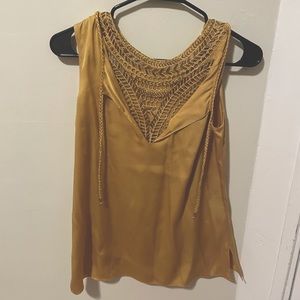 Elie Tahari Golden, Sleeveless Silk Blouse